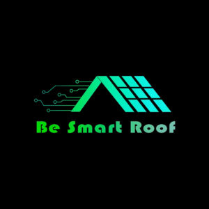 Logotipo de BeSmartRoof optimizado para fondos oscuros y diseño tecnológico.